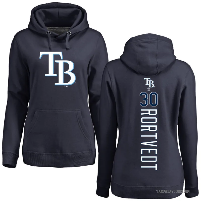Ben Rortvedt Women's Navy Tampa Bay Rays Backer Pullover Hoodie