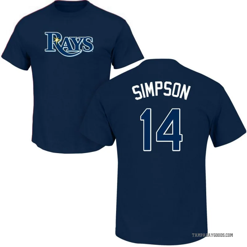 Chandler Simpson Men's Navy Tampa Bay Rays Roster T-Shirt -