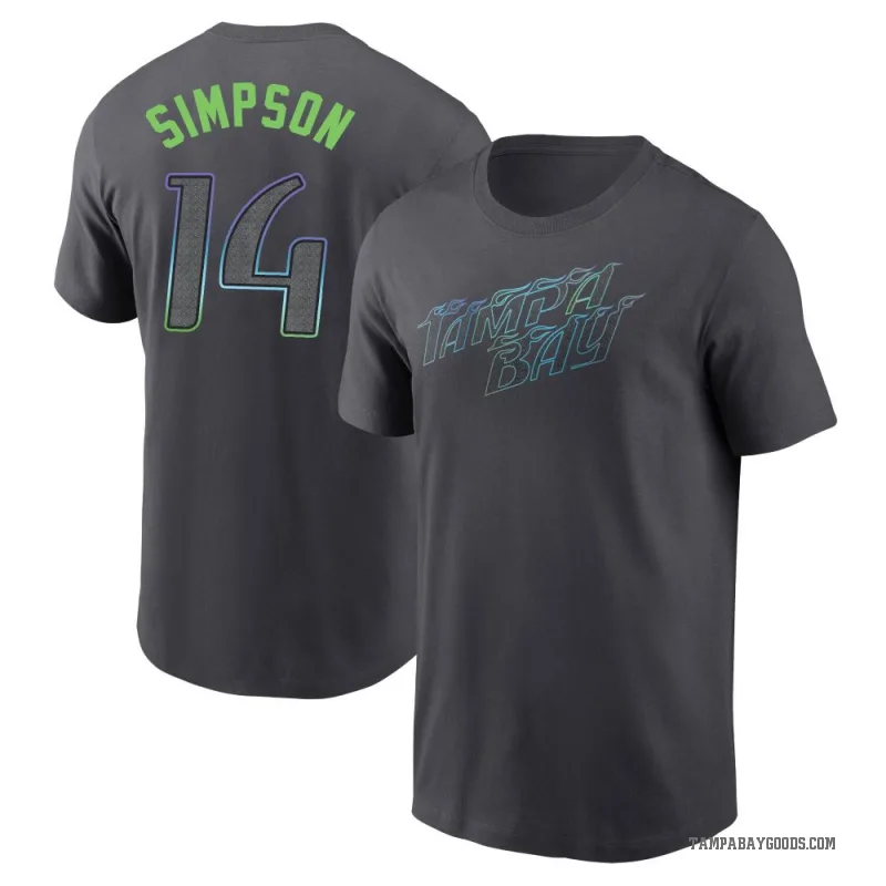 Chandler Simpson Youth Charcoal Tampa Bay Rays 2024 City Connect T-Shirt