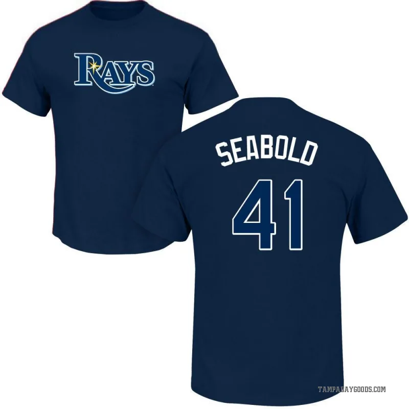 Connor Seabold Men's Navy Tampa Bay Rays Roster T-Shirt -