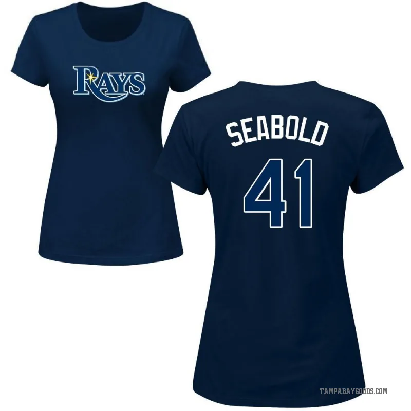 Connor Seabold Women's Navy Tampa Bay Rays Roster T-Shirt -
