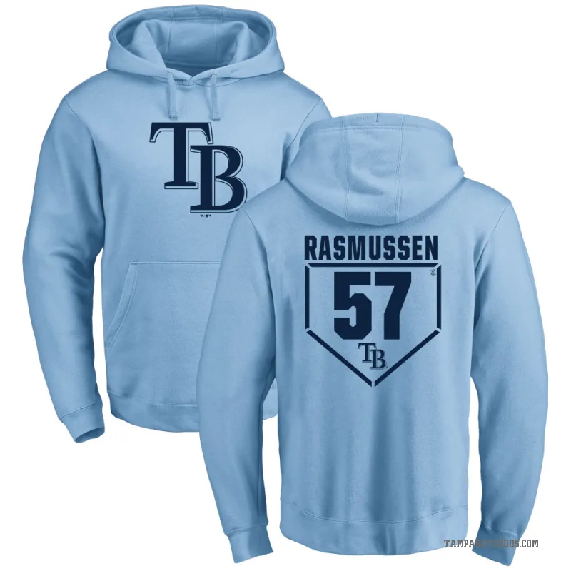 Drew Rasmussen Men's LightBlue Tampa Bay Rays Branded RBI Pullover Hoodie - Light Blue