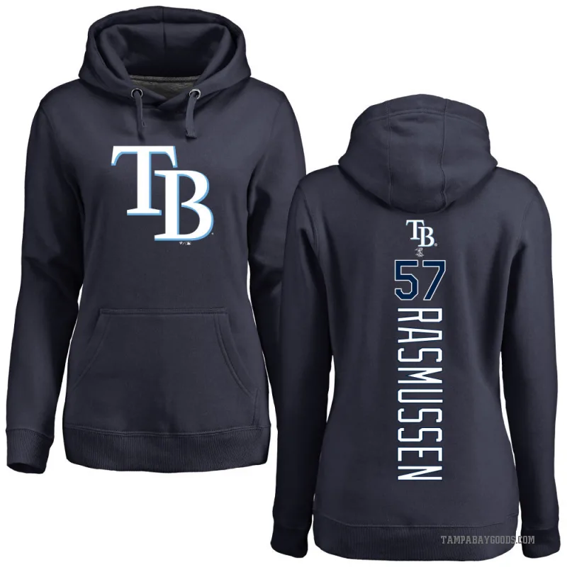 Drew Rasmussen Women's Navy Tampa Bay Rays Backer Pullover Hoodie