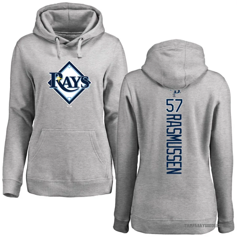 Drew Rasmussen Women's Tampa Bay Rays Ash Backer Pullover Hoodie