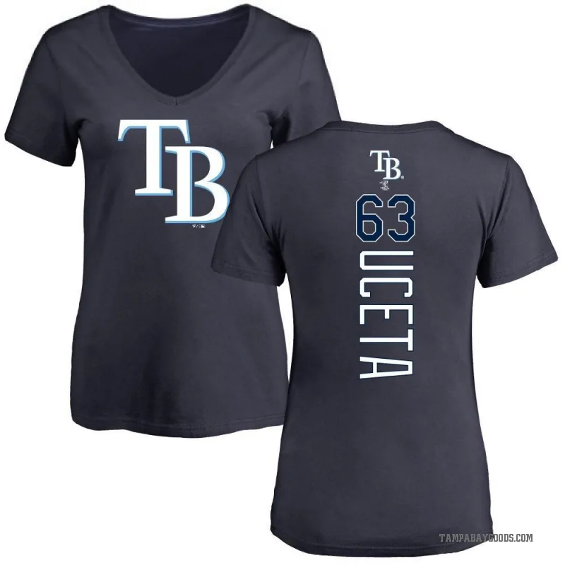 Edwin Uceta Women's Navy Tampa Bay Rays Backer Slim Fit T-Shirt -