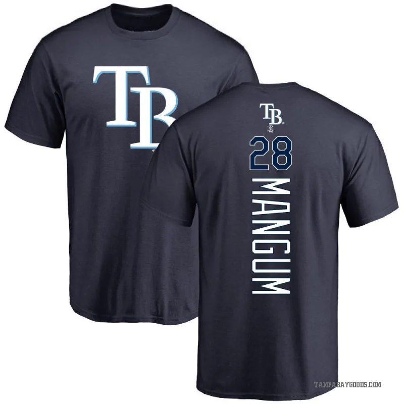 Jake Mangum Men's Navy Tampa Bay Rays Backer T-Shirt -