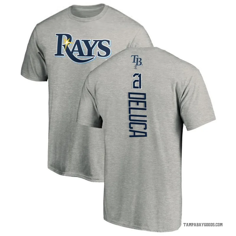 Jonny DeLuca Men's Ash Tampa Bay Rays Backer T-Shirt -