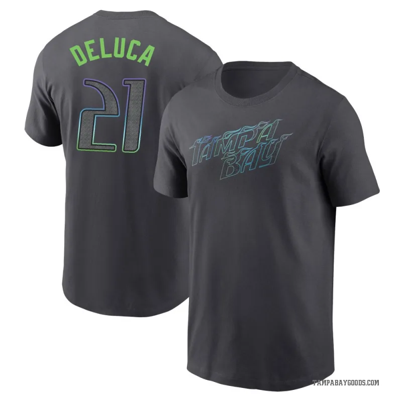 Jonny DeLuca Men's Charcoal Tampa Bay Rays 2024 City Connect T-Shirt