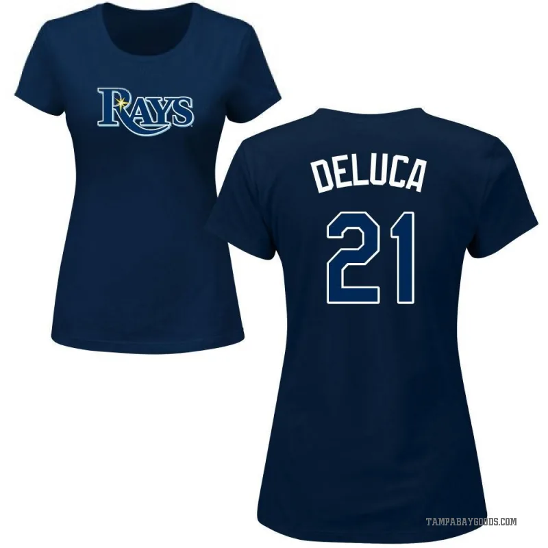 Jonny DeLuca Women's Navy Tampa Bay Rays Roster T-Shirt -