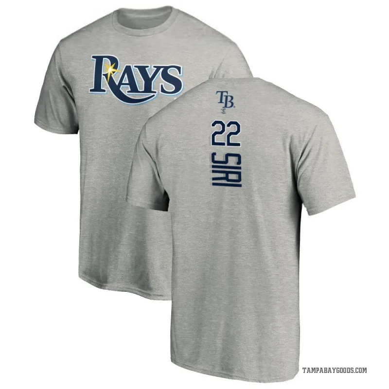 Jose Siri Men's Ash Tampa Bay Rays Backer T-Shirt -
