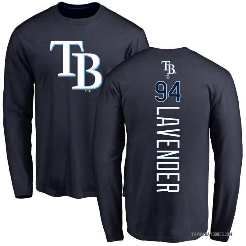 Nathan Lavender Men's Navy Tampa Bay Rays Backer Long Sleeve T-Shirt -