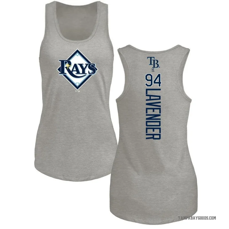 Nathan Lavender Women's Ash Tampa Bay Rays Backer Tank Top -