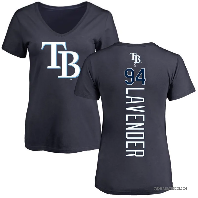 Nathan Lavender Women's Navy Tampa Bay Rays Backer Slim Fit T-Shirt -