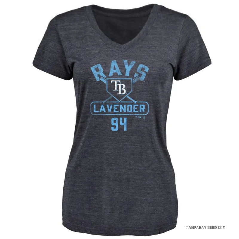 Nathan Lavender Women's Navy Tampa Bay Rays Base Runner T-Shirt -