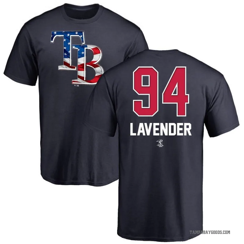 Nathan Lavender Youth Navy Tampa Bay Rays Name and Number Banner Wave T-Shirt -