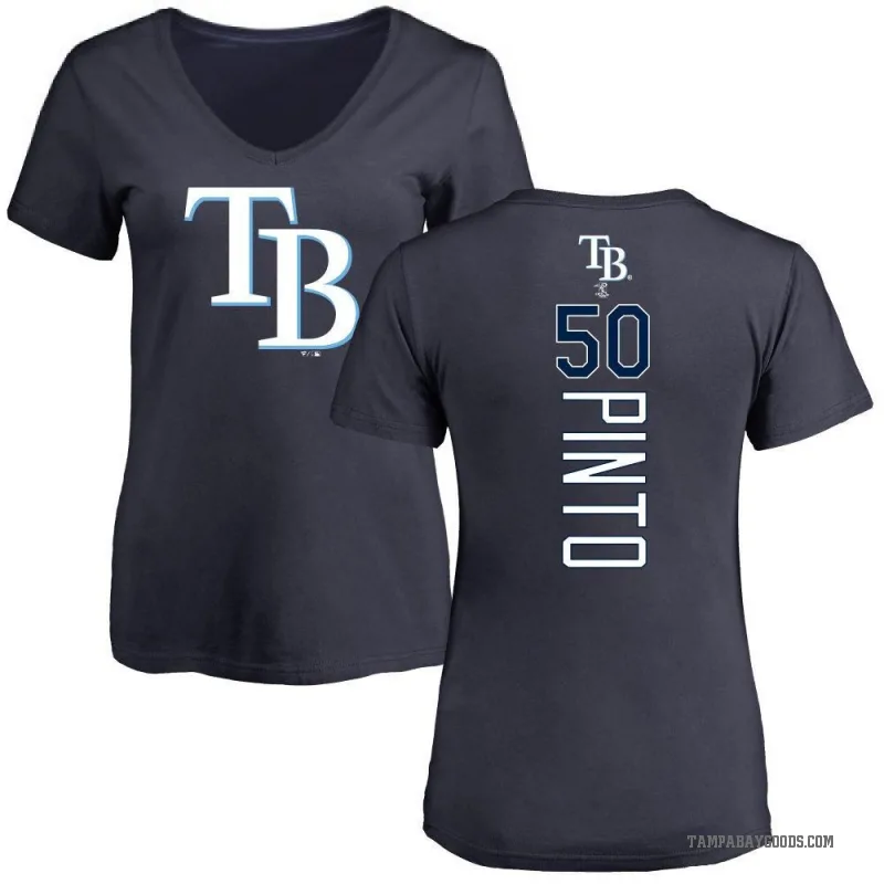 Rene Pinto Women's Navy Tampa Bay Rays Backer Slim Fit T-Shirt -