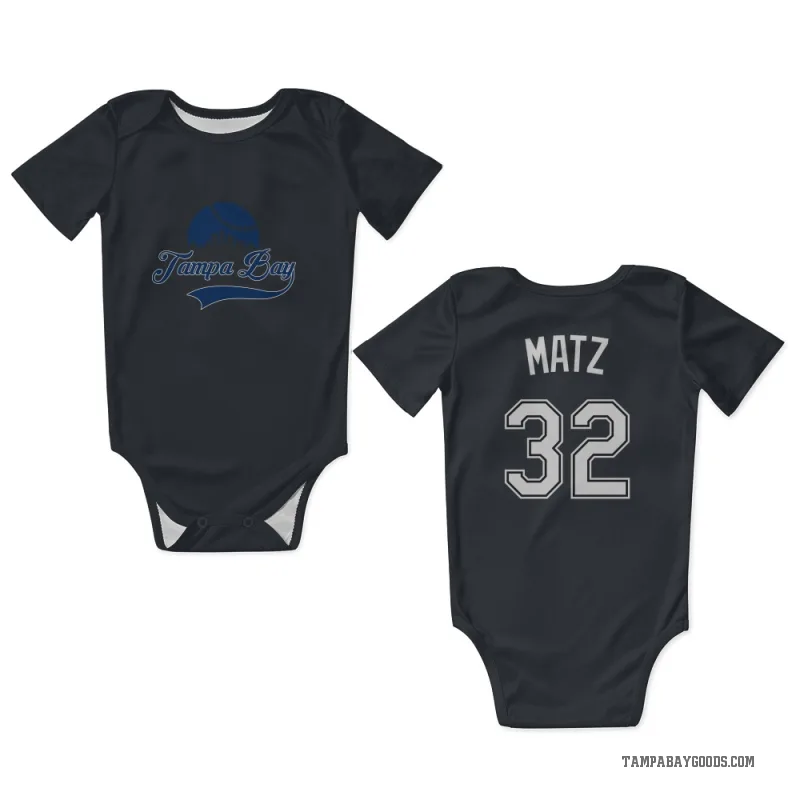 Steven Matz  Black Tampa Bay Rays  Newborn & Infant Bodysuit