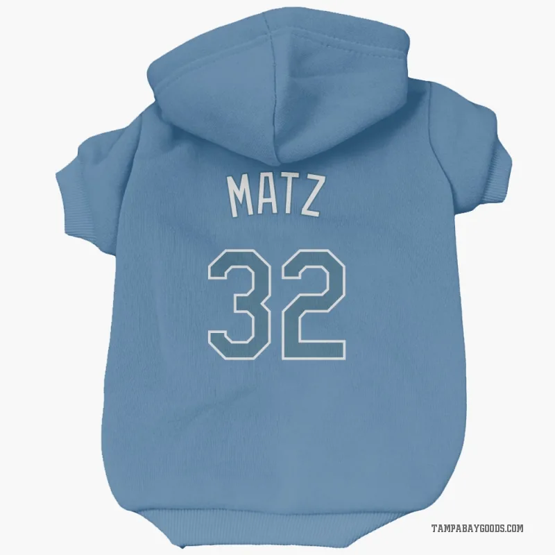 Steven Matz  Light Blue Tampa Bay Rays  Cat & Dog Pet Hoodie