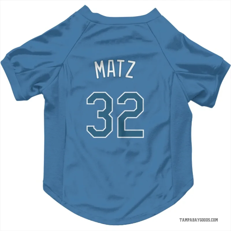 Steven Matz  Light Blue Tampa Bay Rays  Cat & Dog Pet Jersey