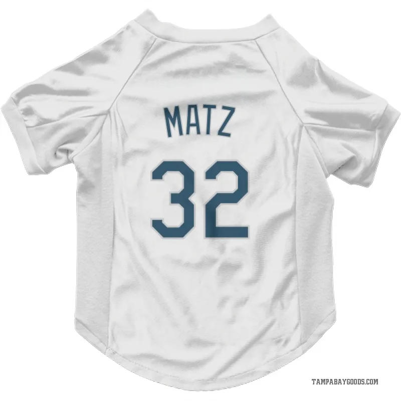 Steven Matz  White Tampa Bay Rays  Cat & Dog Pet Jersey