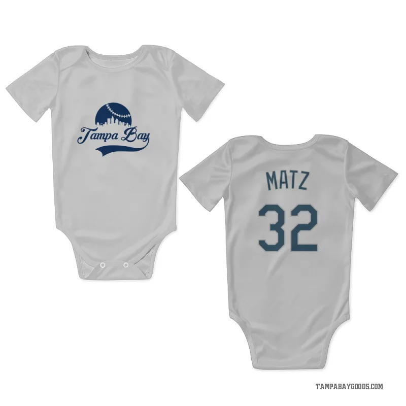 Steven Matz  White Tampa Bay Rays  Newborn & Infant Bodysuit