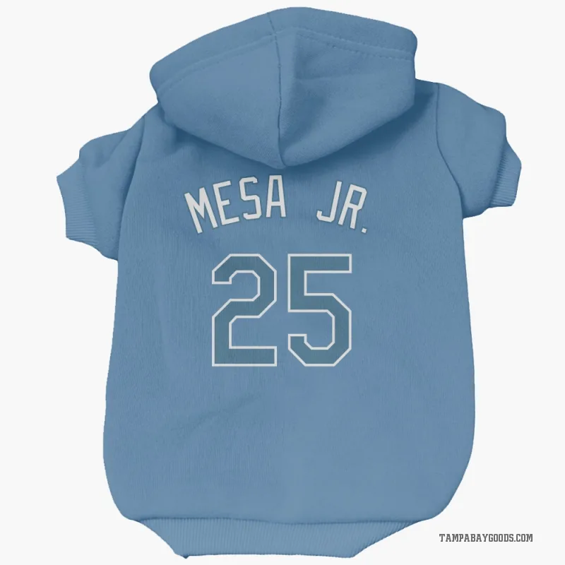 Victor Mesa Jr.  Light Blue Tampa Bay Rays  Cat & Dog Pet Hoodie