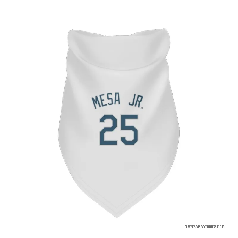 Victor Mesa Jr.  White Tampa Bay Rays  Cat & Dog Pet Bandana
