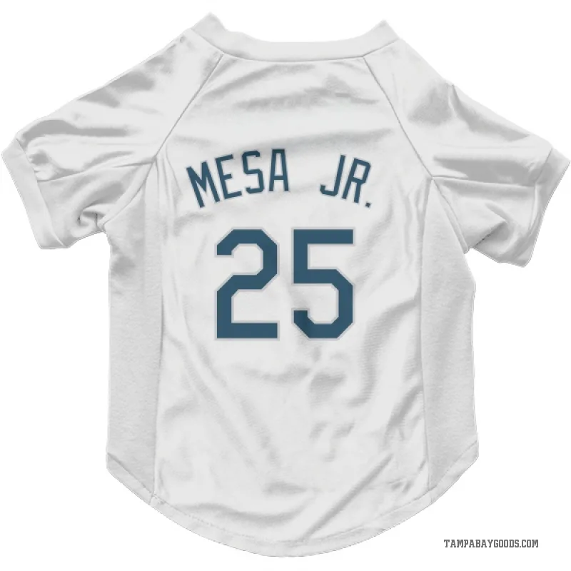 Victor Mesa Jr.  White Tampa Bay Rays  Cat & Dog Pet Jersey