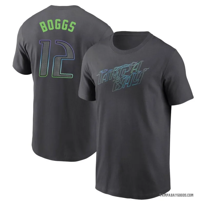 Wade Boggs Men's Charcoal Tampa Bay Rays 2024 City Connect T-Shirt