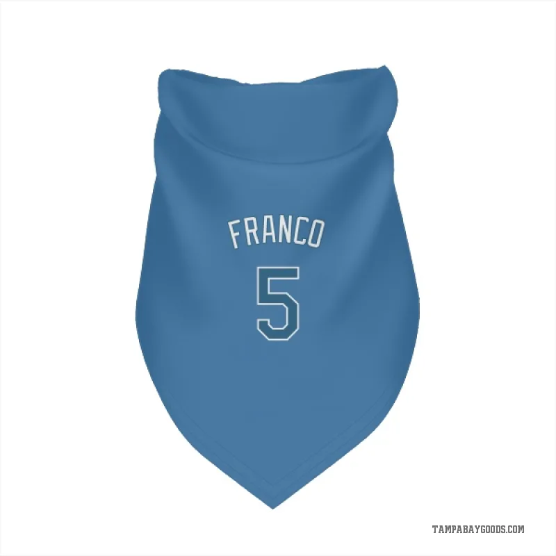 Wander Franco Light Blue Tampa Bay Rays Cat & Dog Pet Bandana