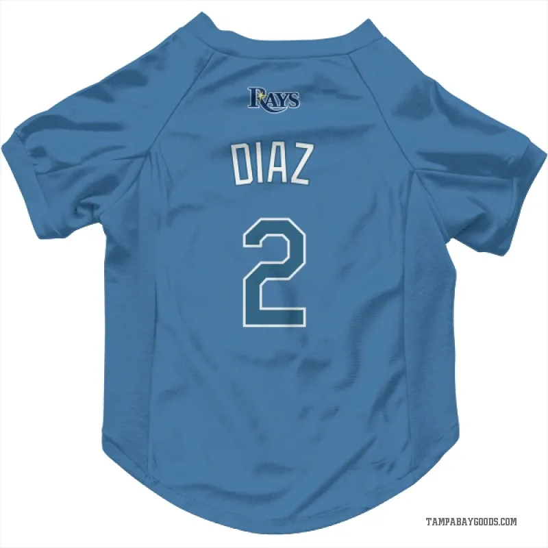 Yandy Diaz Light Blue Tampa Bay Rays Cat & Dog Pet Jersey