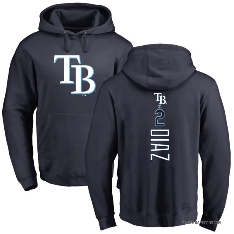 Yandy Diaz Men's Navy Tampa Bay Rays Backer Pullover Hoodie