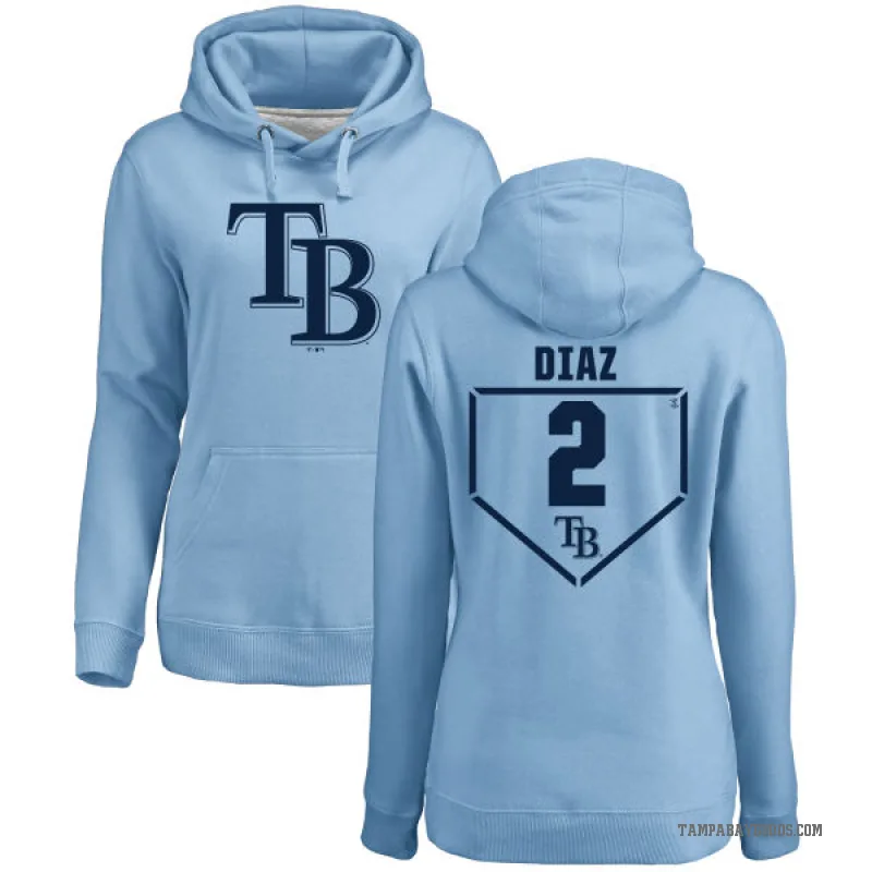 Yandy Diaz Women's LightBlue Tampa Bay Rays Branded RBI Pullover Hoodie - Light Blue
