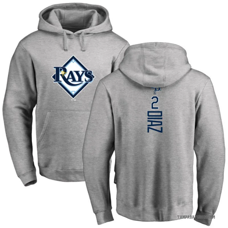Yandy Diaz Youth Tampa Bay Rays Ash Backer Pullover Hoodie