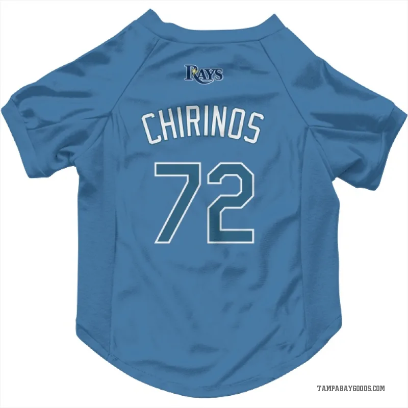 Yonny Chirinos Light Blue Tampa Bay Rays Cat & Dog Pet Jersey